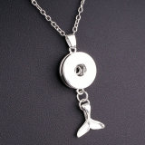 Halloween Flower owl Butterfly cross Elephant Christmas tree Necklace silver 60cm chain fit 20MM chunks snaps jewelry