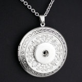 Stainless steel Necklace silver  fit 20MM chunks snaps jewelry