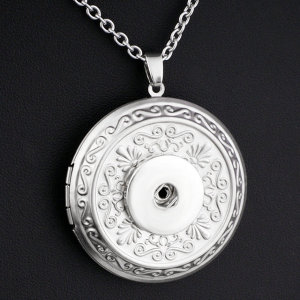 Stainless steel Necklace silver  fit 20MM chunks snaps jewelry