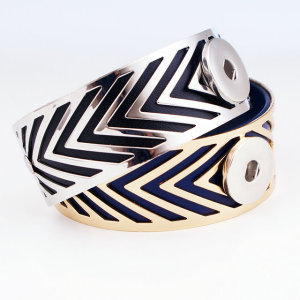 1 buttons Metal bracelet Leather included fit snaps jewelry