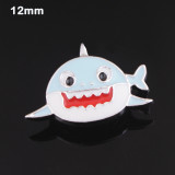 12MM Cartoon design metal silver plated snap charms Multicolor