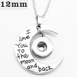 Sunflower Flower Butterfly cross Necklace 46cm chain fit 12MM chunks snaps jewelry