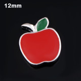 12MM Cartoon design metal silver plated snap charms Multicolor