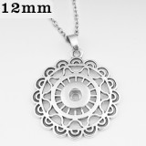 Sunflower Flower Butterfly cross Necklace 46cm chain fit 12MM chunks snaps jewelry