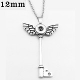 Sunflower Flower Butterfly cross Necklace 46cm chain fit 12MM chunks snaps jewelry