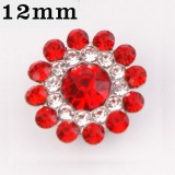 12MM  design metal silver plated snap charms Multicolor