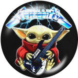 20MM Master Yoda Print glass snaps buttons