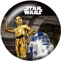 20MM Star Wars Print glass snaps buttons