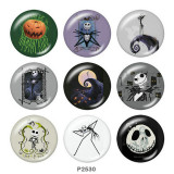 20MM Halloween Print glass snaps buttons