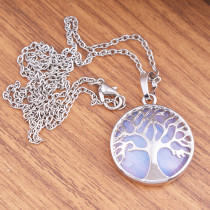 Life Tree natural stone Necklace with chain