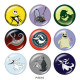 20MM Halloween Print glass snaps buttons