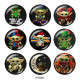 20MM Master Yoda Print glass snaps buttons