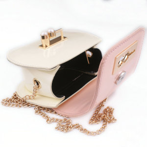 Snaps Diagonal Mini package  Chain pearl bag fit 18mm snap button jewelry