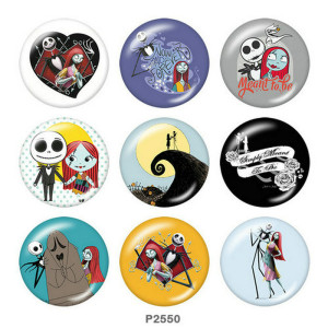 20MM Halloween Print glass snaps buttons