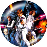 20MM Star Wars Print glass snaps buttons