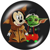 20MM Master Yoda Print glass snaps buttons
