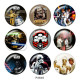 20MM Star Wars Print glass snaps buttons