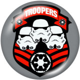 20MM Star Wars Print glass snaps buttons