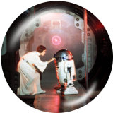 20MM Star Wars Print glass snaps buttons