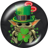 20MM Master Yoda Print glass snaps buttons