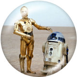 20MM Star Wars Print glass snaps buttons