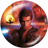 20MM Star Wars Print glass snaps buttons