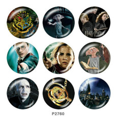 20MM Harry Potter Print glass snaps buttons