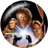 20MM Star Wars Print glass snaps buttons