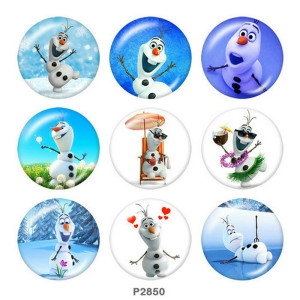 20MM Frozen Print glass snaps buttons