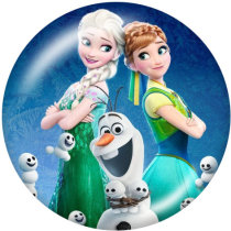20MM Frozen Print glass snaps buttons