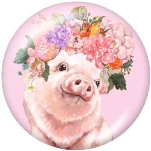 20MM animal Print glass snaps buttons
