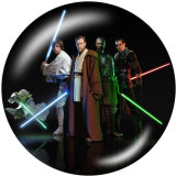 20MM Star Wars Print glass snaps buttons