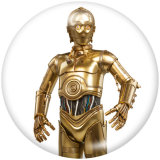 20MM Star Wars Print glass snaps buttons