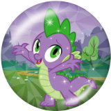 20MM Rainbow pony Print glass snaps buttons