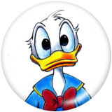 20MM Donald Duck Print glass snaps buttons