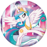 20MM Rainbow pony Print glass snaps buttons