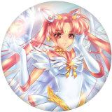 20MM Sailor Moon Print glass snaps buttons