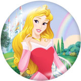 20MM  Princess Print glass snaps buttons