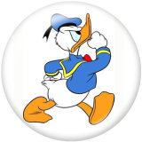 20MM Donald Duck Print glass snaps buttons