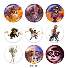 20MM Journey to dream Print glass snaps buttons