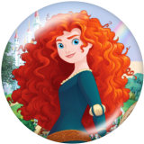 20MM  Princess Print glass snaps buttons