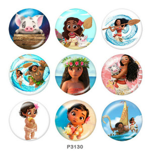 20MM Vaiava Print glass snaps buttons