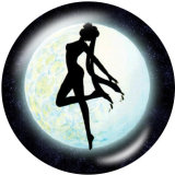 20MM Sailor Moon Print glass snaps buttons