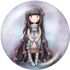 20MM doll Print glass snaps buttons