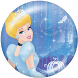 20MM princess Print glass snaps buttons