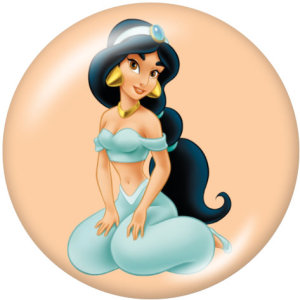 20MM princess Print glass snaps buttons
