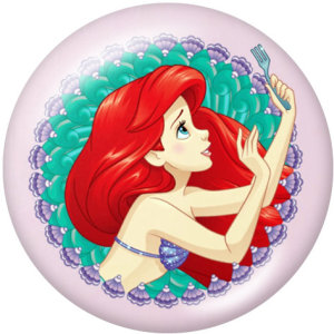 20MM mermaid Print glass snaps buttons