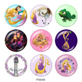 20MM princess Print glass snaps buttons