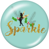 20MM Elves Print glass snaps buttons