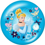 20MM princess Print glass snaps buttons